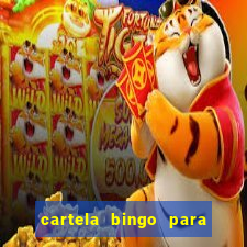 cartela bingo para cha de cozinha imprimir gratis